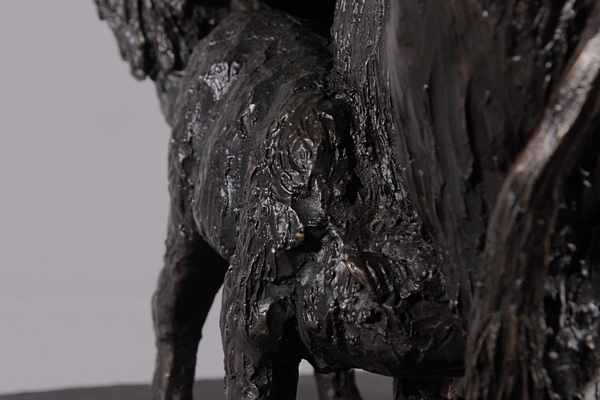 Highland Cow and Calf Sculpture